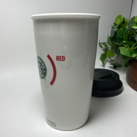 Starbucks 2010 Ceramic 12 oz Travel Tumbler Project Red EUC - Picture 6 of 7